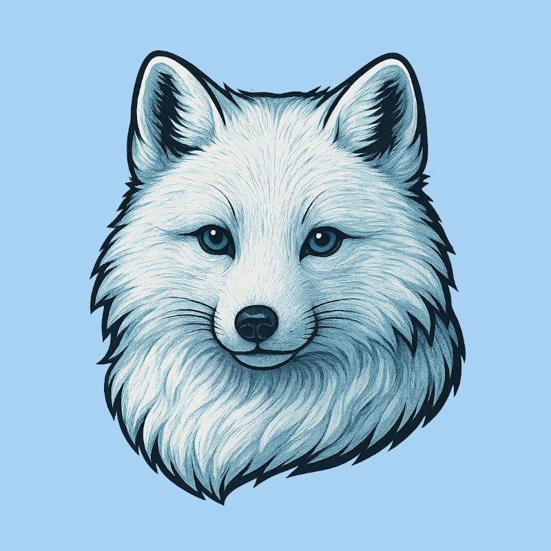 Blaues Wolfsgesicht Illustration