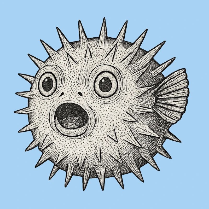 Stachelfisch Überraschung Kugelfisch