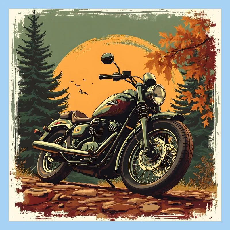 Motorcycle in Heritage Texture