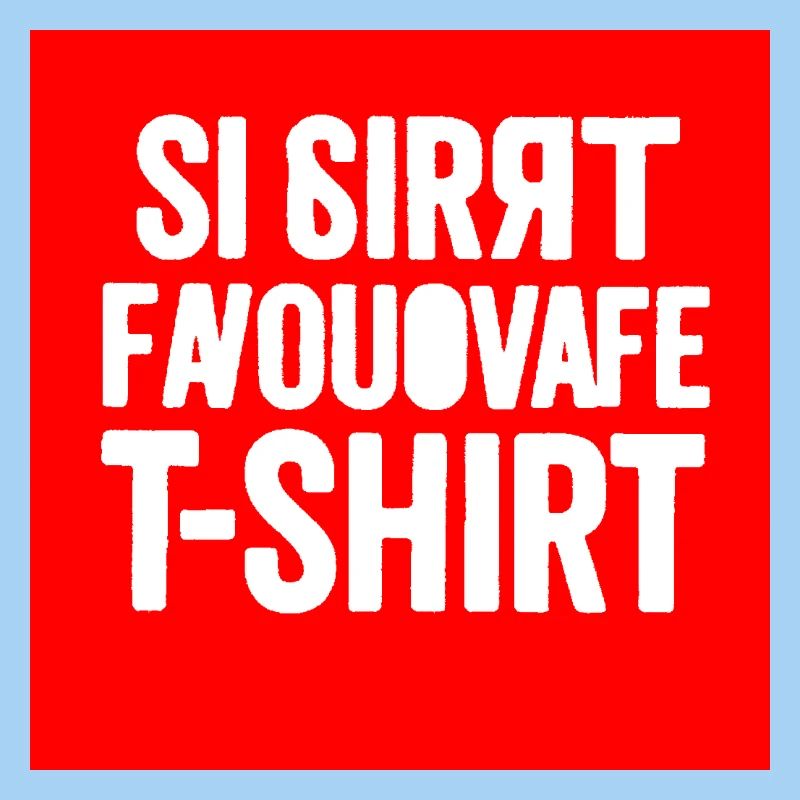 T-Shirt mit fehlerhaftem Textblock