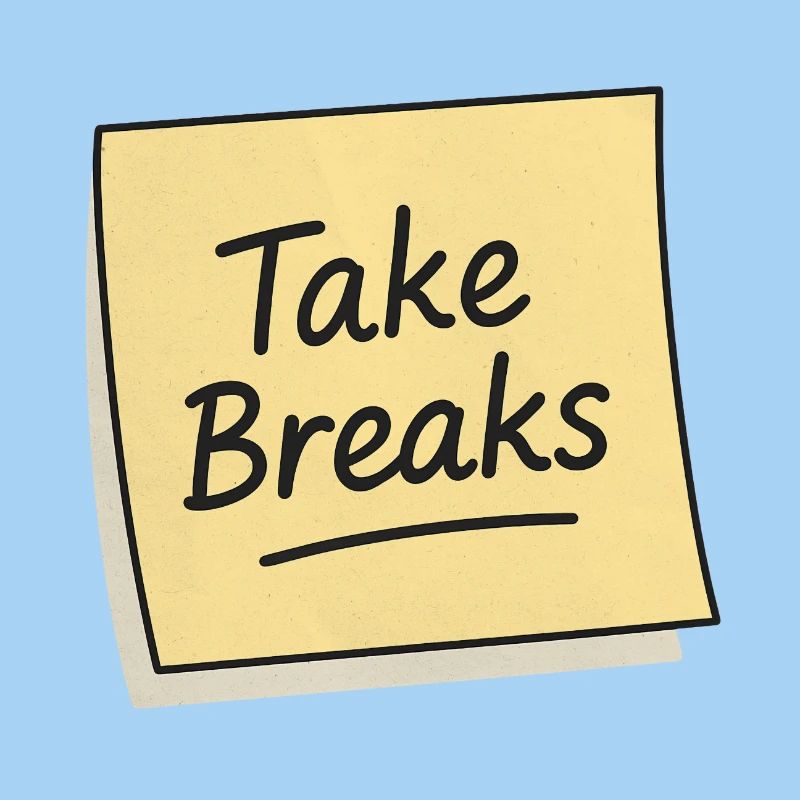 Rappel de note autocollante Take Breaks