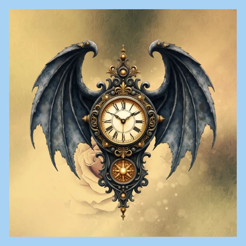 Steampunk Gothic Winged Watch