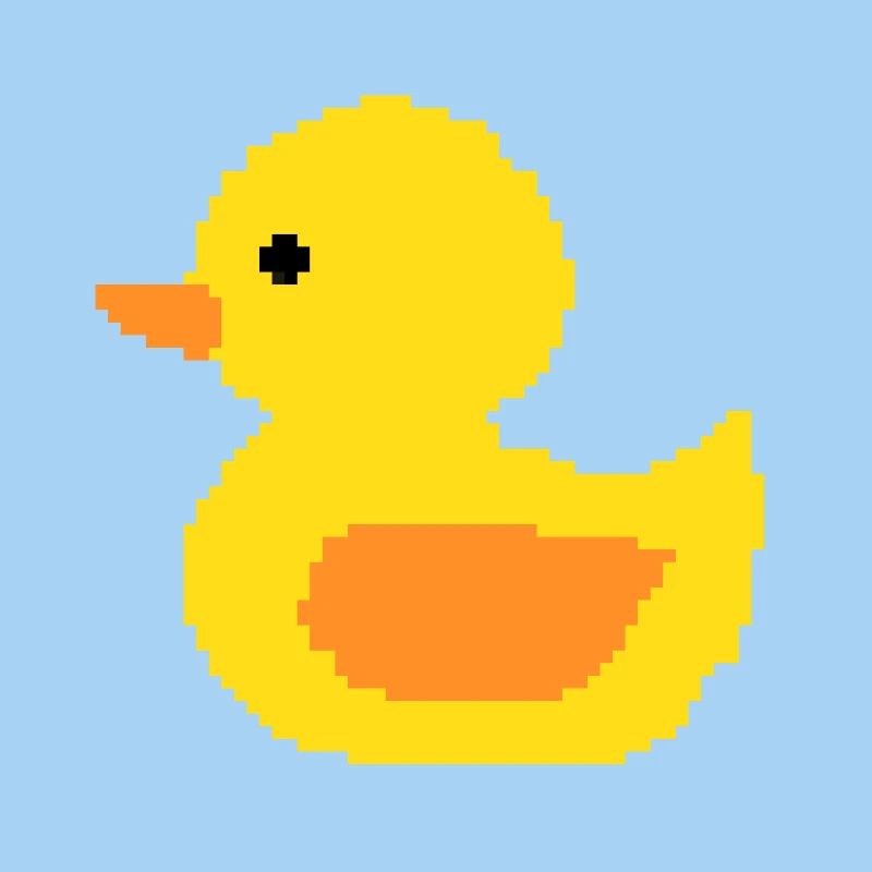 Pixel Duck Rétro Jaune