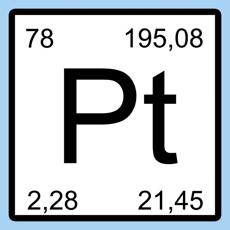 Platinum Pt Element Typog
