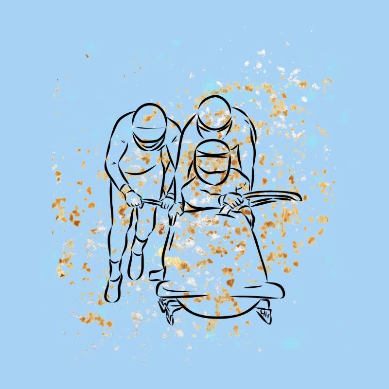 bobsleigh bleu doré