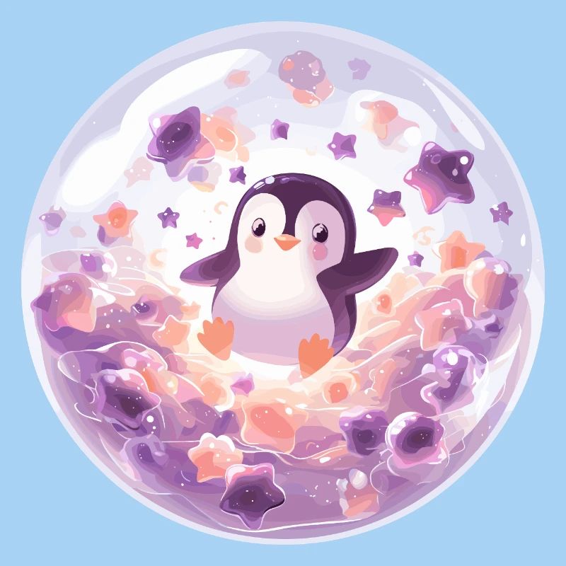 Penguin in bubble ball