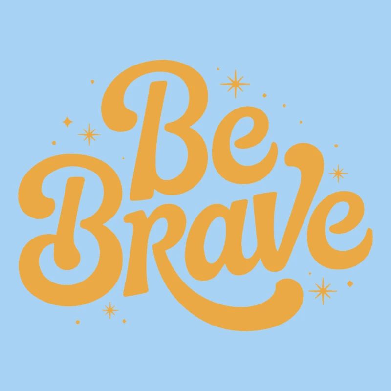 Be Brave Script Emblem