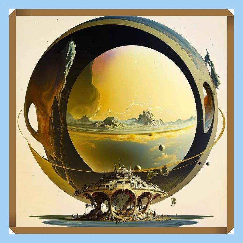 Sphere Ring Surreal Moon World