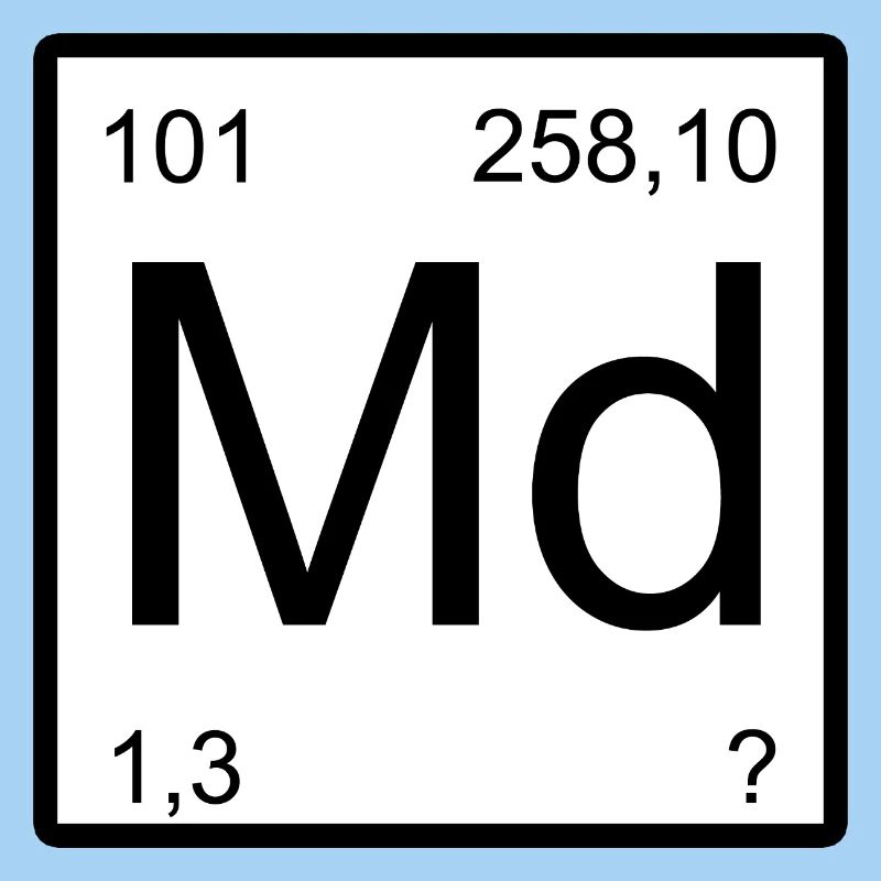 Md Mendelevium Element Monogram