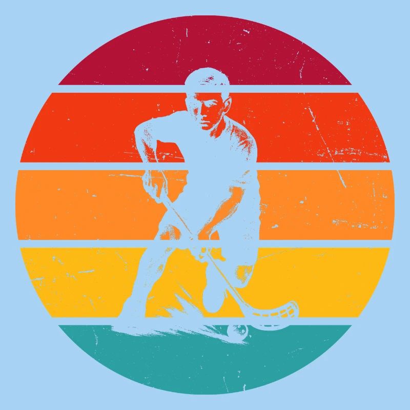 Conception de floorball pleine de caractère