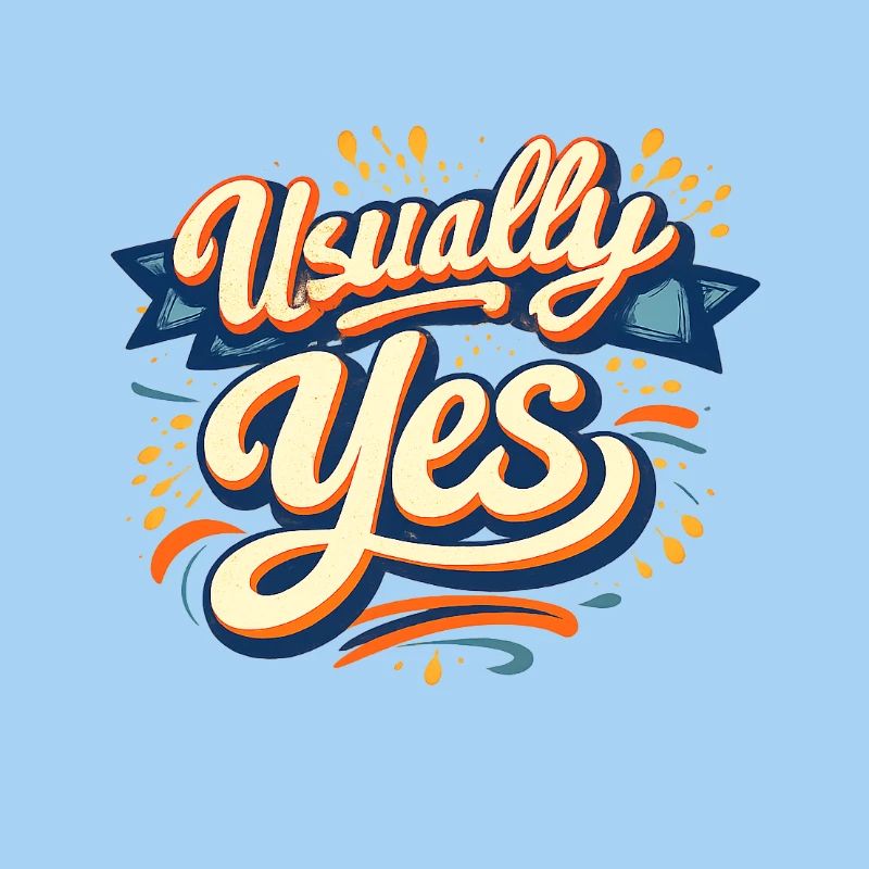Usually Yes Retro Script