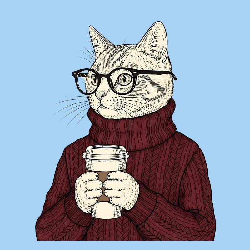 Sophisticated Coffee Cat 