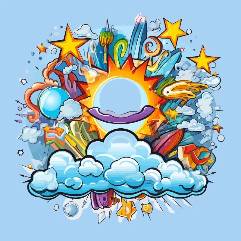 Kosmische Sonnenflug Doodle