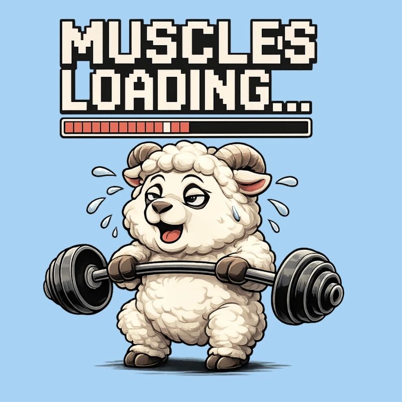 Muskel-Loading Lamm beim Krafttraining