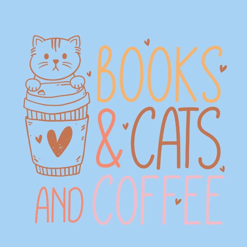Bücher, Katzen und Kaffee