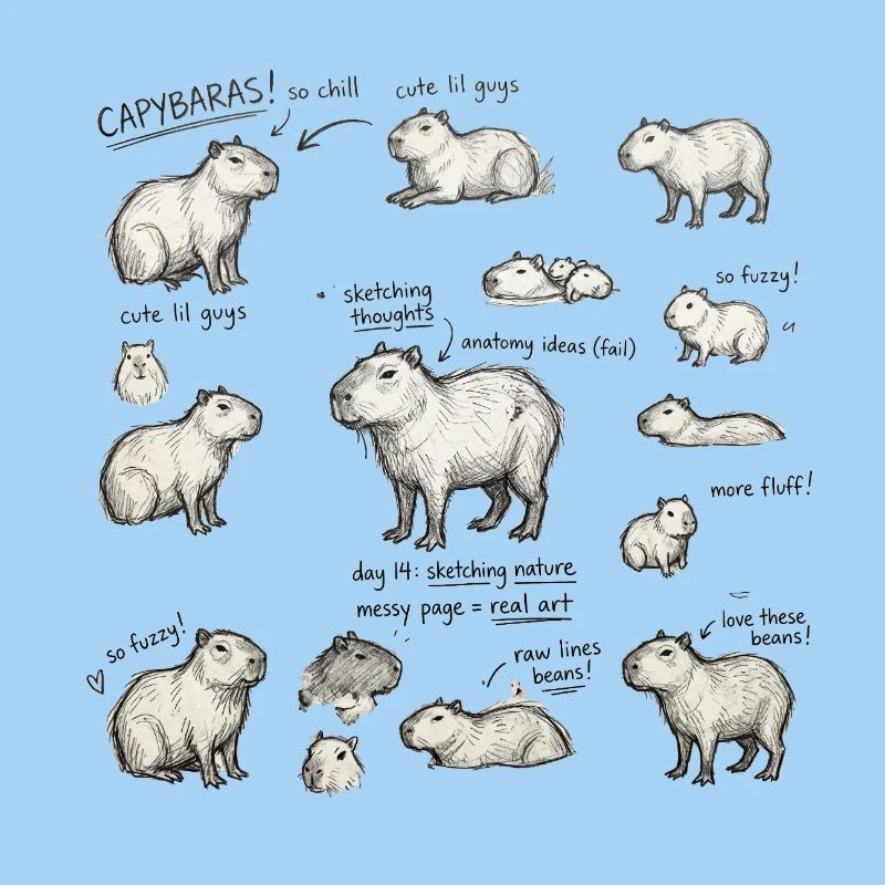 Capybara Skizzenparade