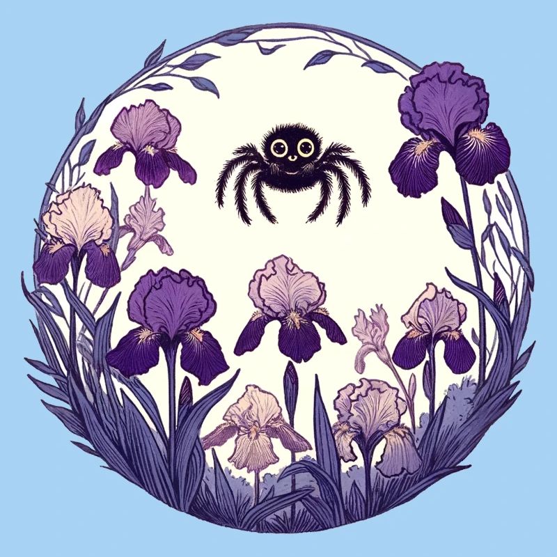 Iris Garden Spider Circle