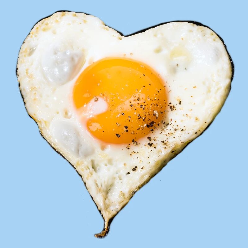 baked egg my love, heart fried egg, fried egg