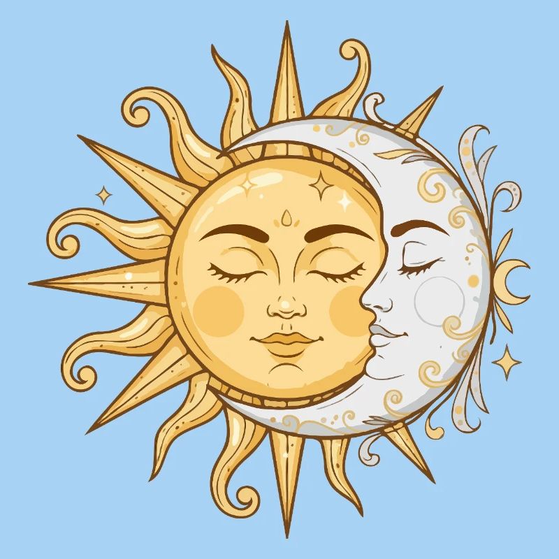Sun and Moon Faces