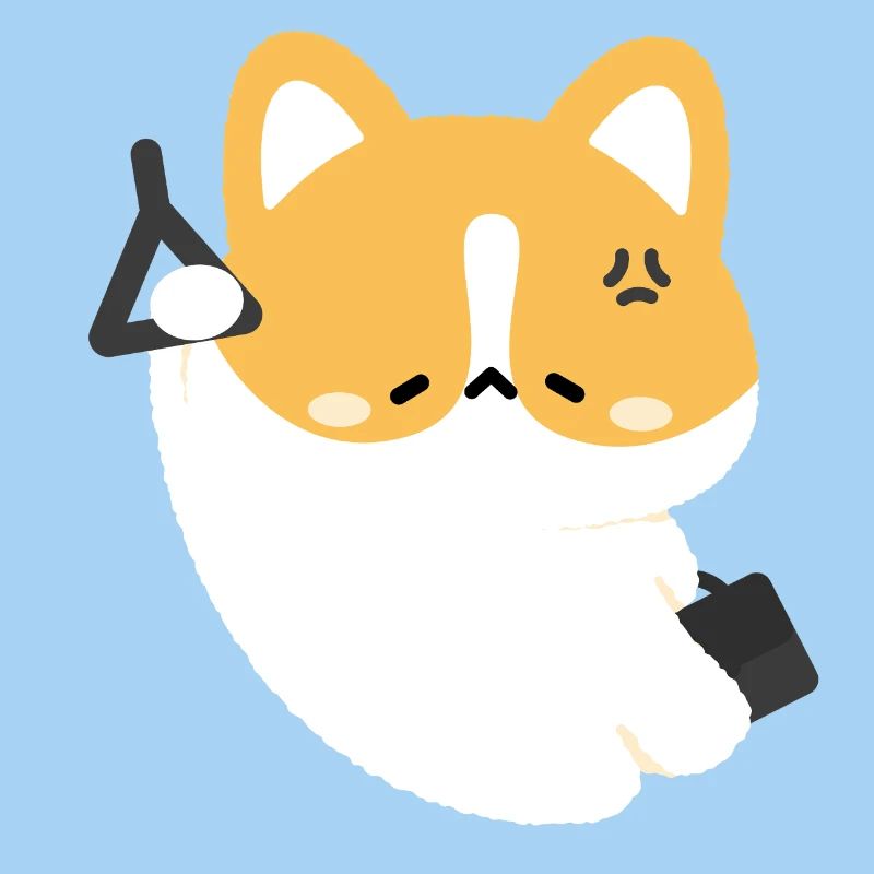 Tired Corgi Commute