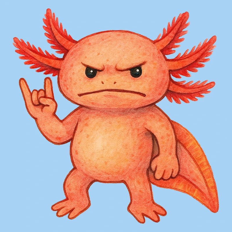 Crimson Ember Axolotl 