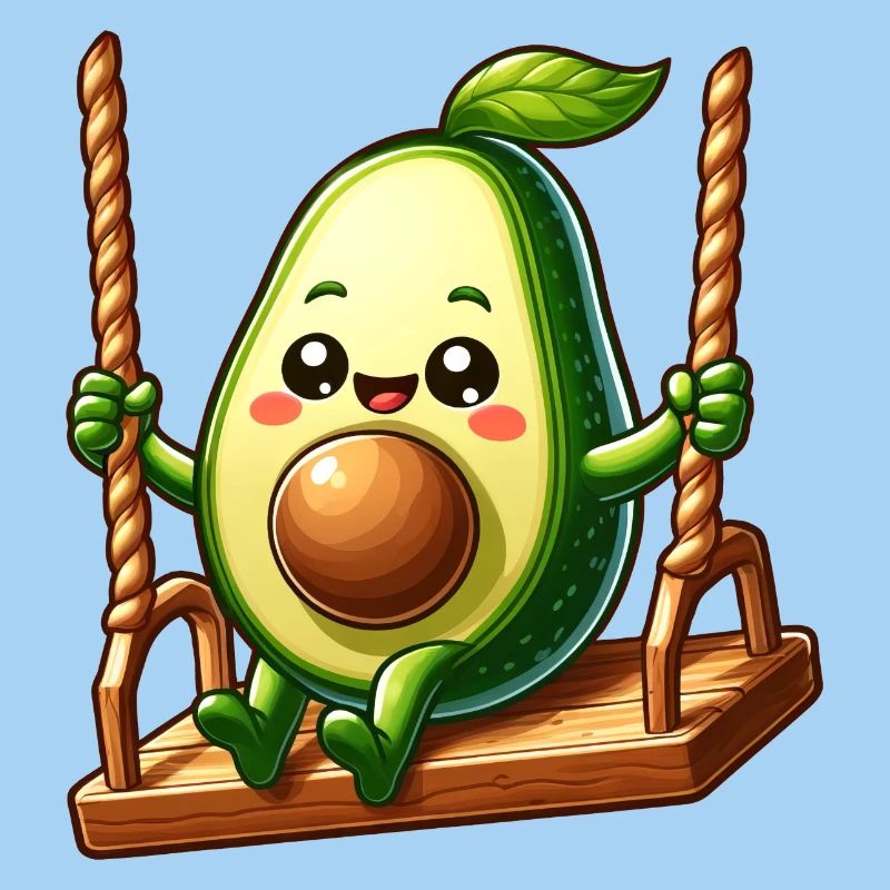 Avocado on the swing