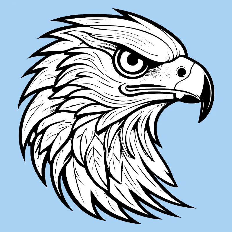 Stylized eagle head design