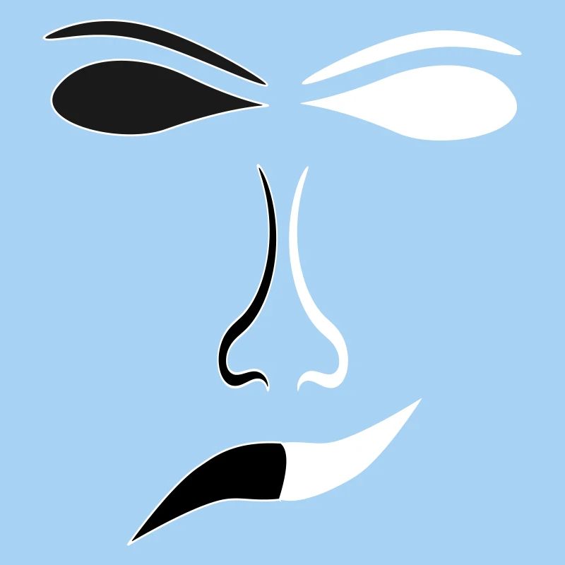 Masque de contraste abstrait pour les lignes du visage