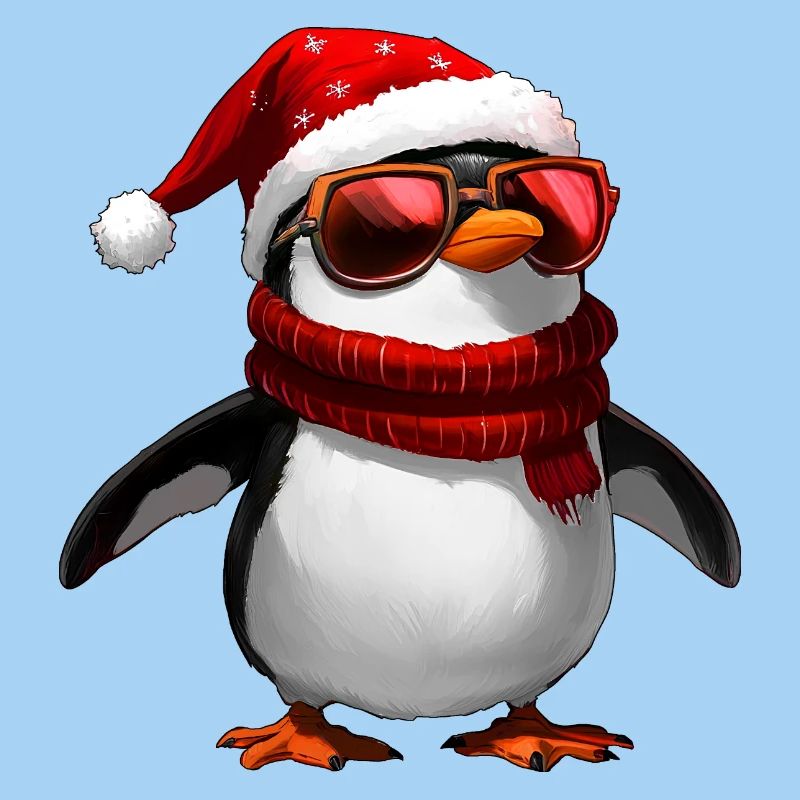 Pinguin Weihnachtsmann