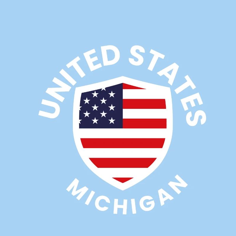 Bouclier du drapeau américain Michigan