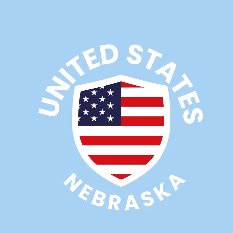 Nebraska-Flaggen-Schild-Abzeichen