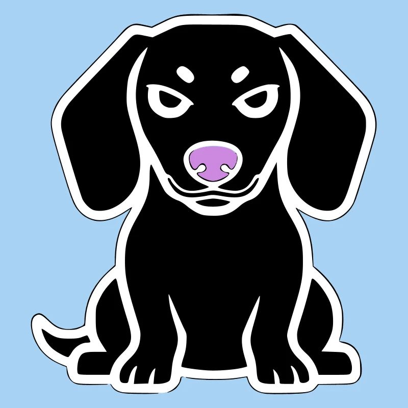 Dessin animé chiot teckel