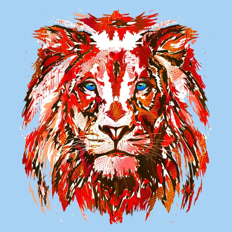 Roter Löwenkopf - Sternzeichen Löwe