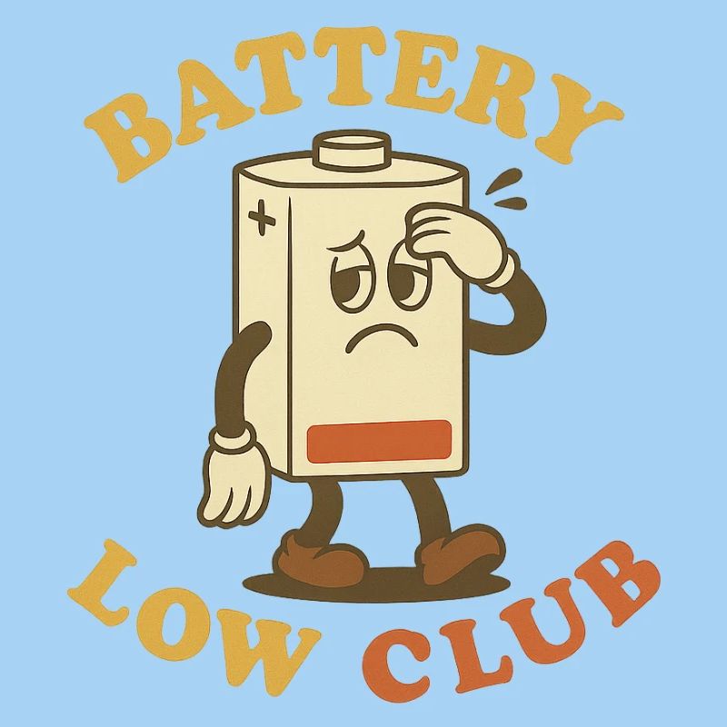 Schläger mit niedrigem Batteriestand