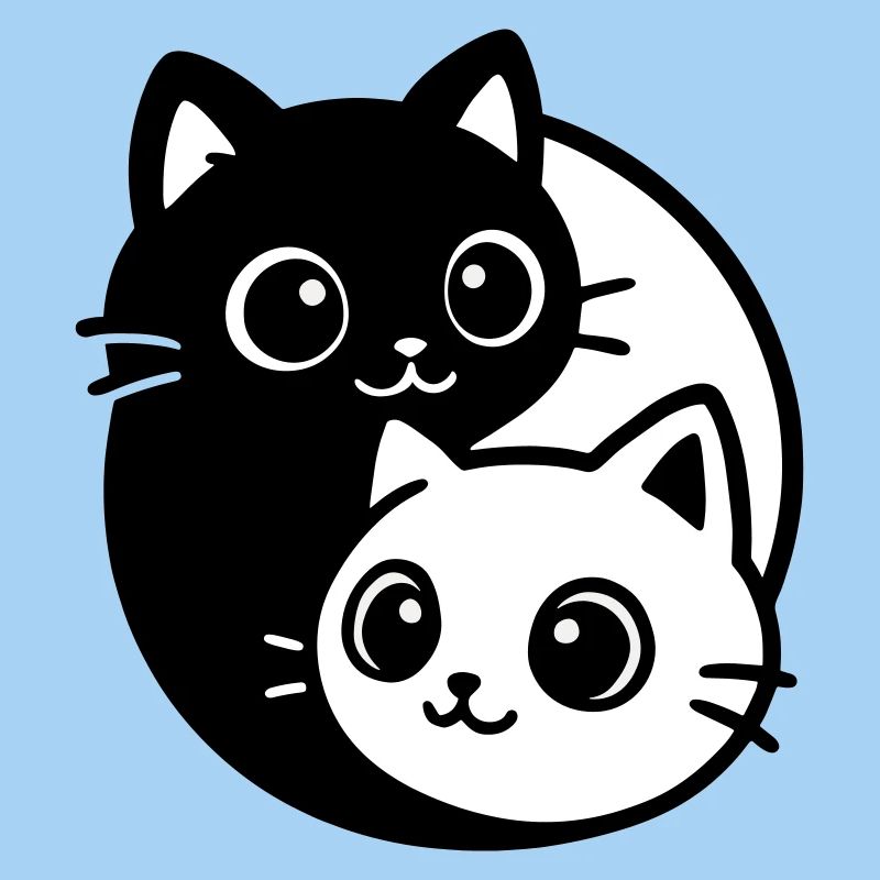 Portrait de chat Ying Yang