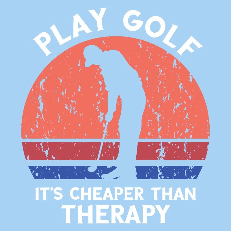 Play Golf Cheaper Than Therapy Retro Humor