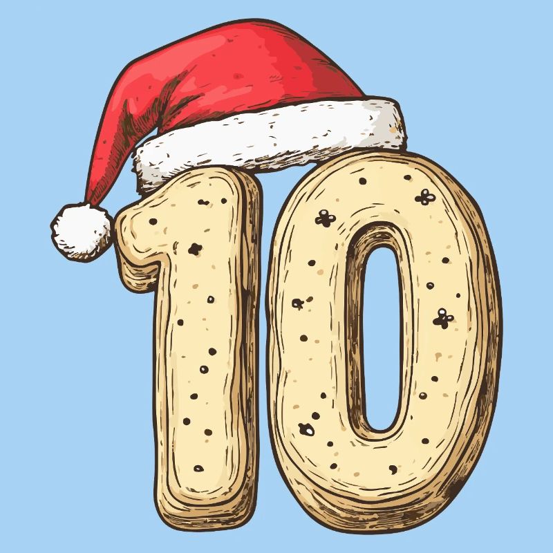 Biscuit de Noël à 10 chiffres