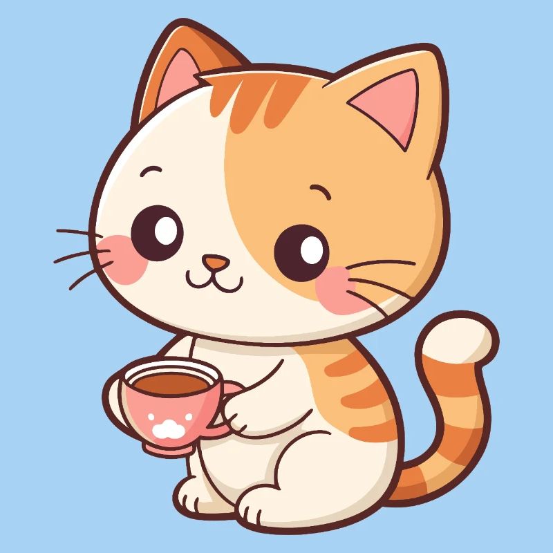 Adorable Coffee Latte Cat