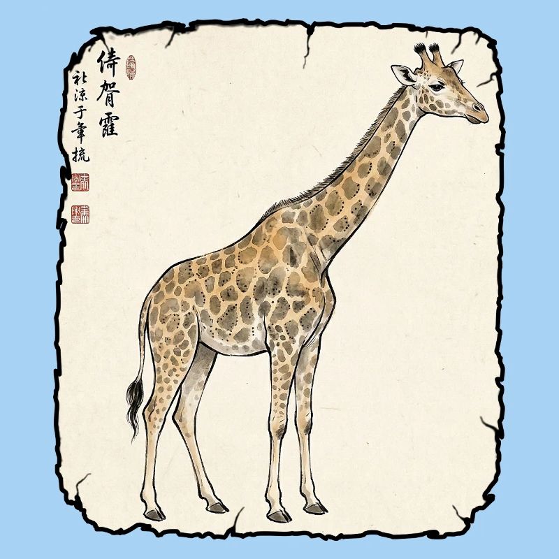 Giraffe Antik Kunst