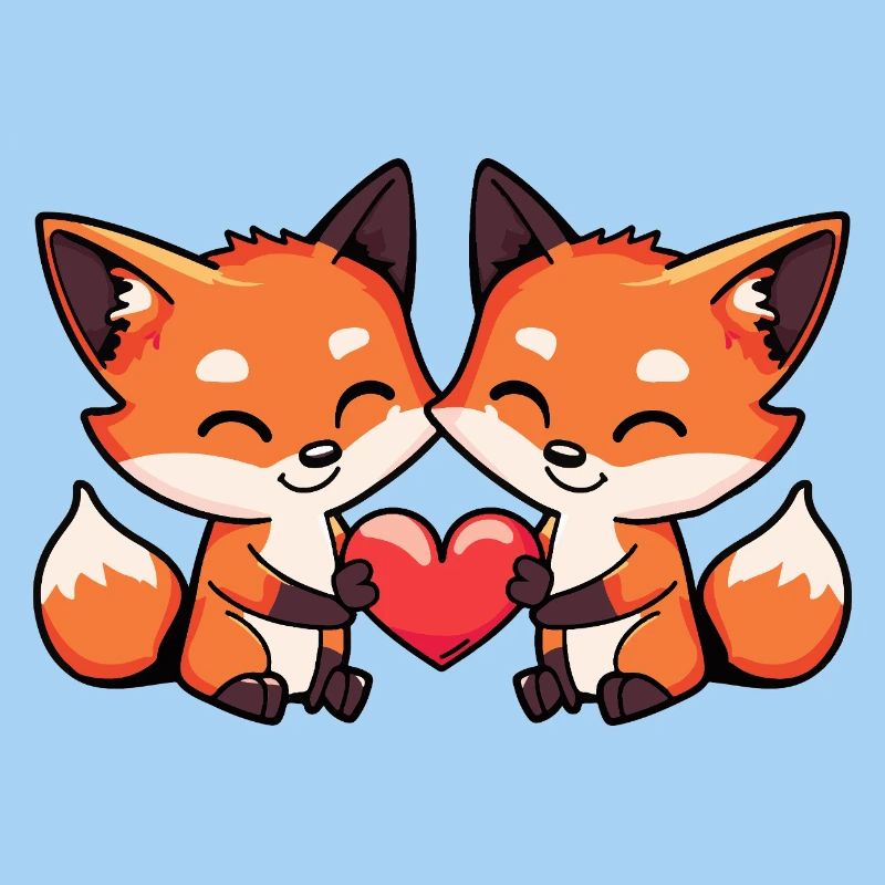 Fuchs Paar Herz