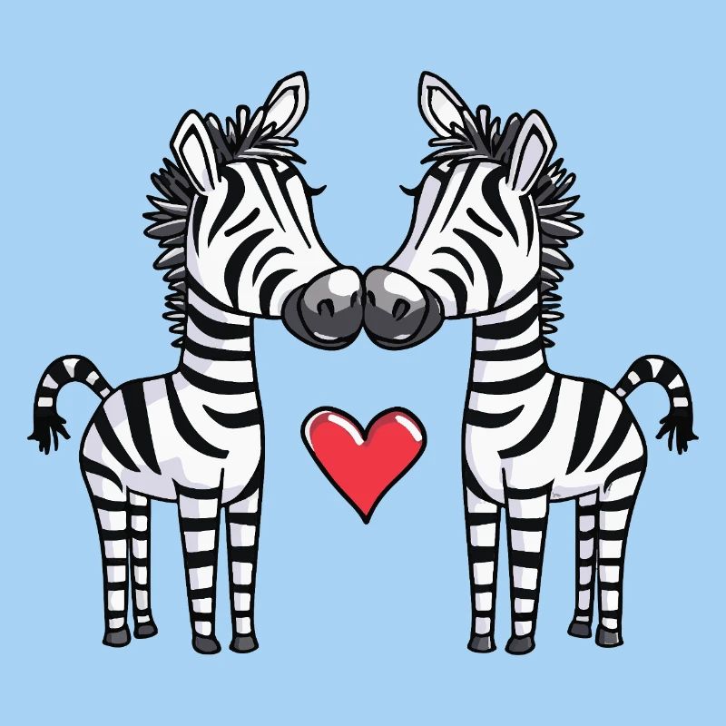 Zebra Paar Herz
