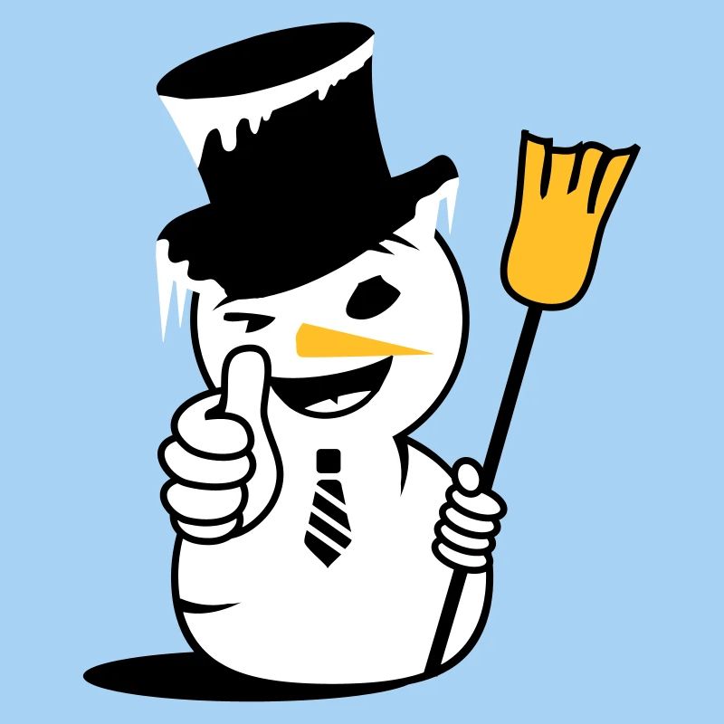 Cooler Schneemann mit Daumen nach oben