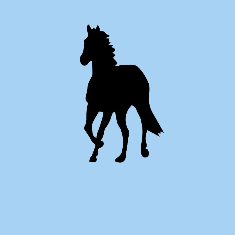 Pferd in schwarz