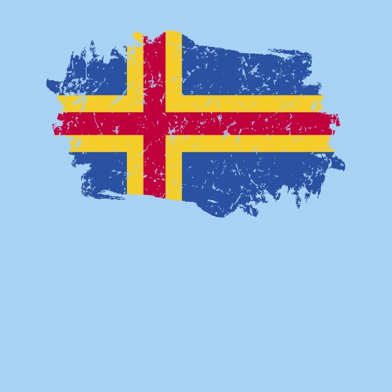 Drapeau Aland Grunge Drapeau Aland