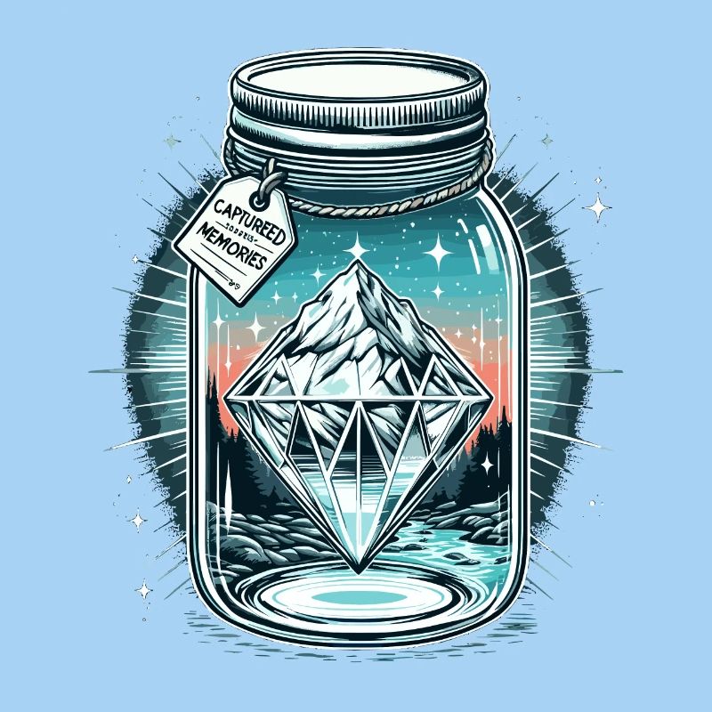 Diamant Eisberg im Einmachglas