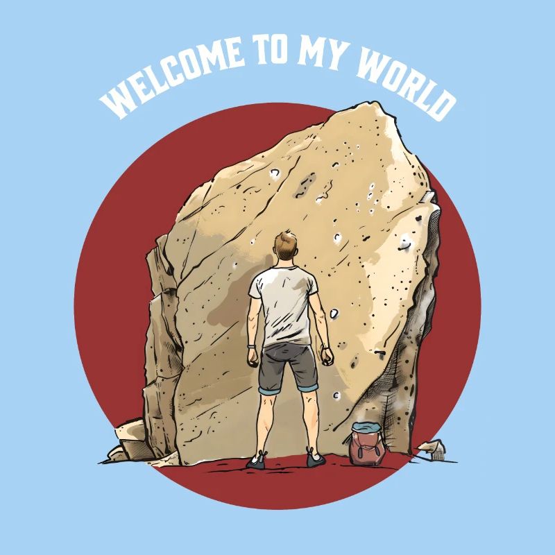 stylish boulder t-shirt boy rock climbing