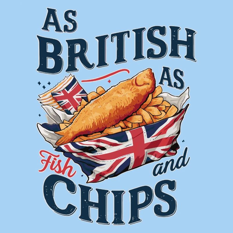 British Pride Fish and Chips Union Jack Design