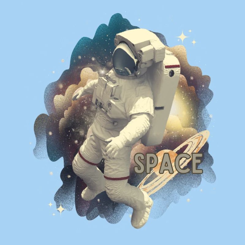 Astronaute dans la magie spatiale