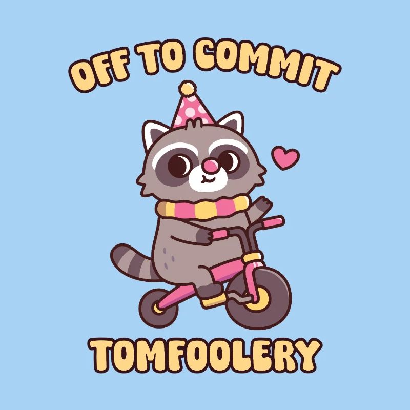Cute Raccoon Clown Off To Commit Tomfoolery