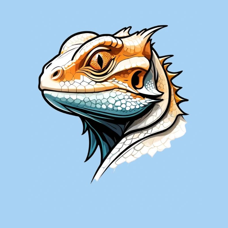 Lizard in comic style